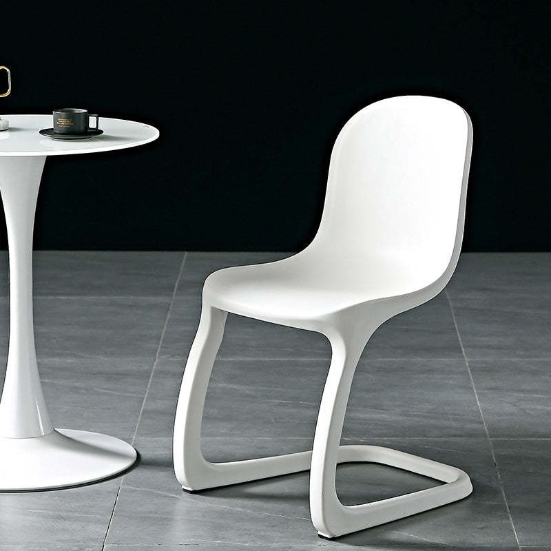 Scandinavian Bow-Frame Plastic Steel Dining Chair