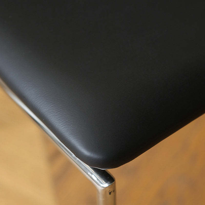 Nordic Curved Wood Leather Dining Chair
