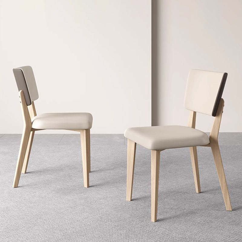 Nordic Leather Solid Wood Dining Chair