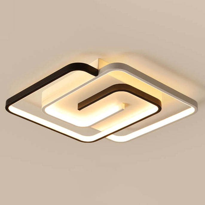 Modern Square Ring Aluminum LED Ceiling Light