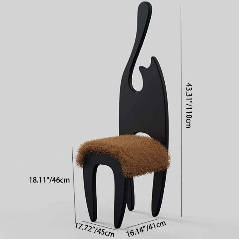 Cat Wood Fabric Chair