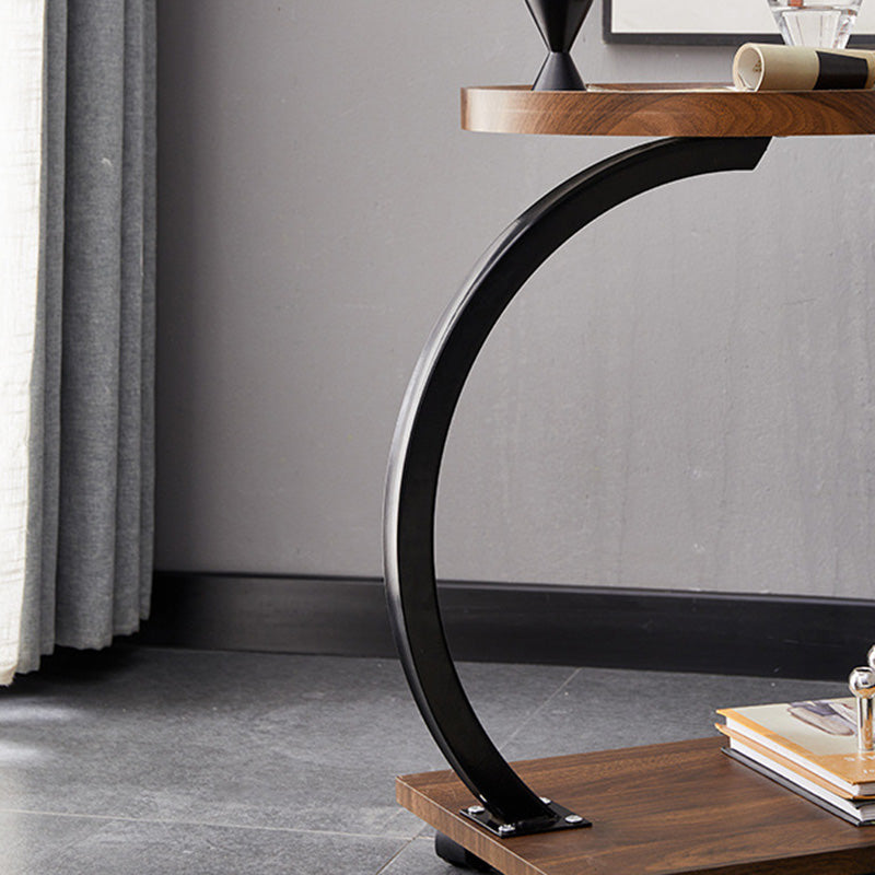 Minimalist Artificial Plate Metal 2-Tier Coffee Table