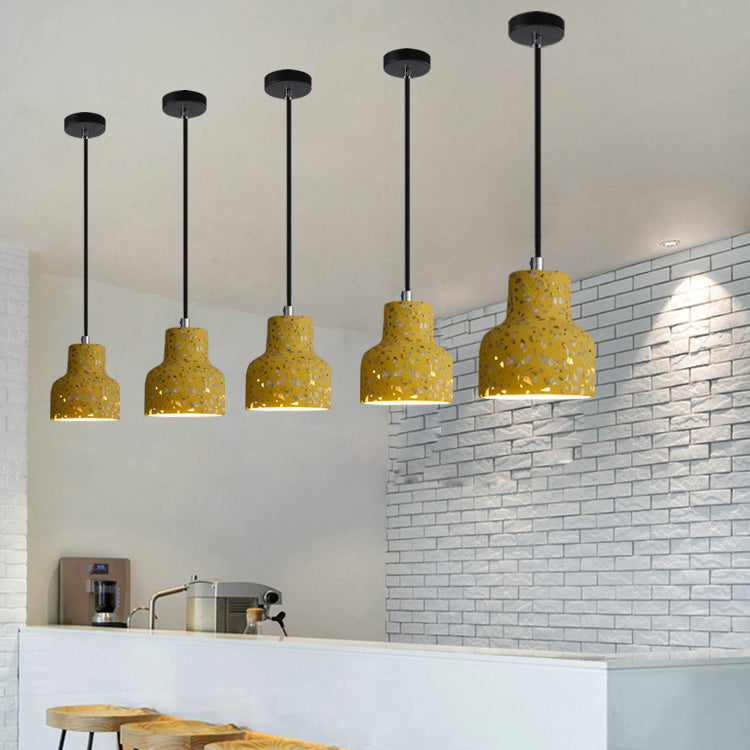 Scandinavian Round Terrazzo Jade Pendant Light