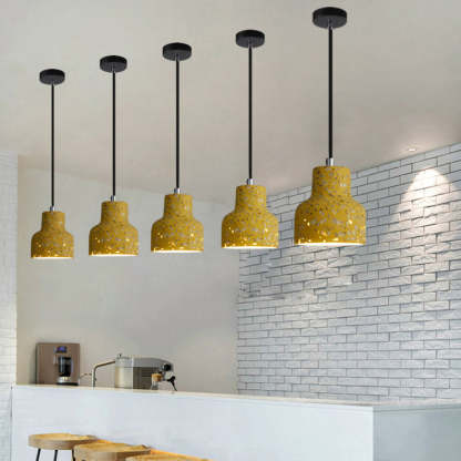 Scandinavian Round Terrazzo Jade Pendant Light