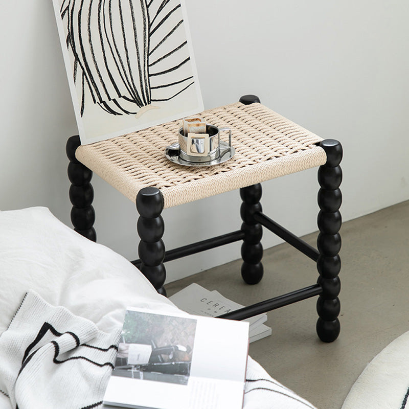 Chinese Woven Gourd Wooden Footstool
