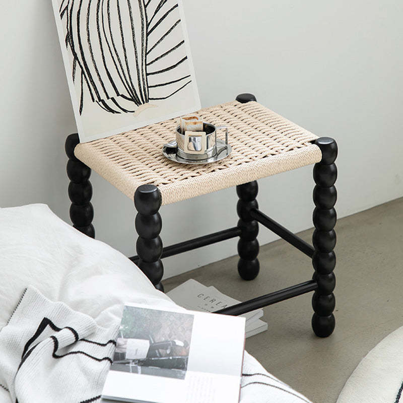 Chinese Woven Gourd Wooden Footstool