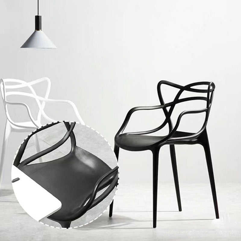 Contemporary Curved Plastic Acrylic Dining Chair