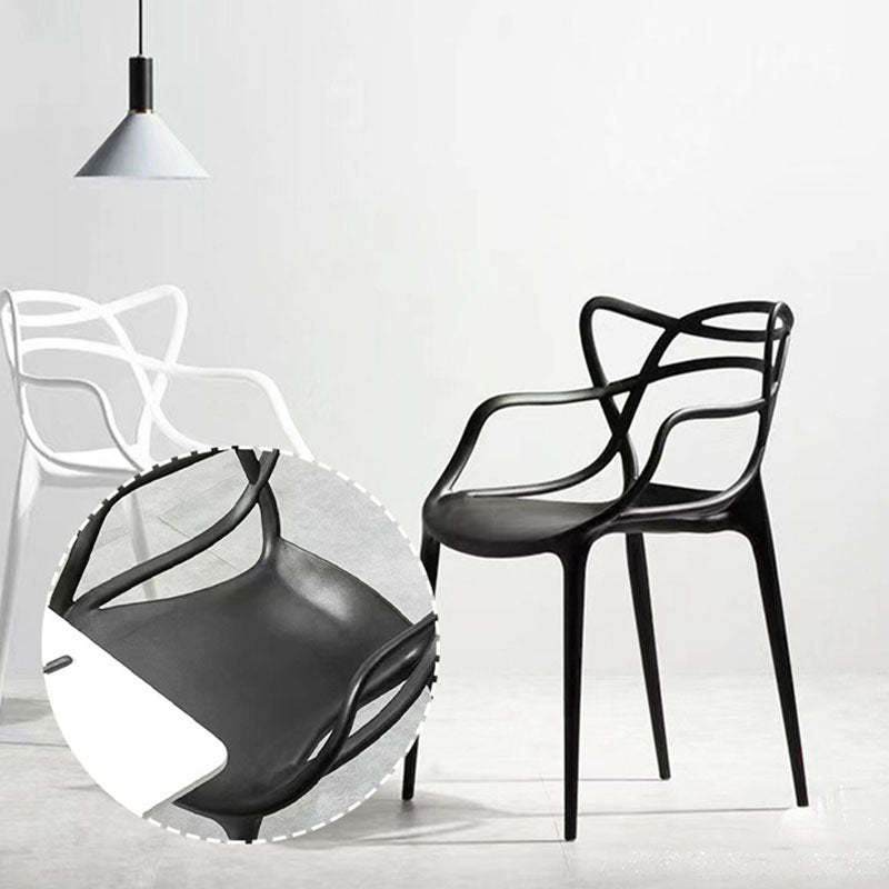 Contemporary Curved Plastic Acrylic Dining Chair