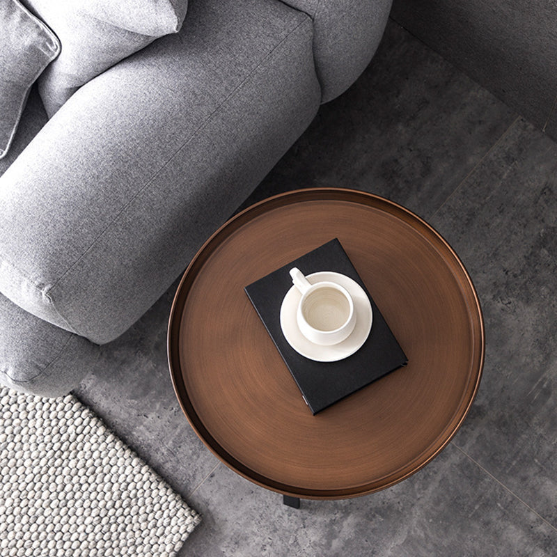 Retro Round Iron End Table