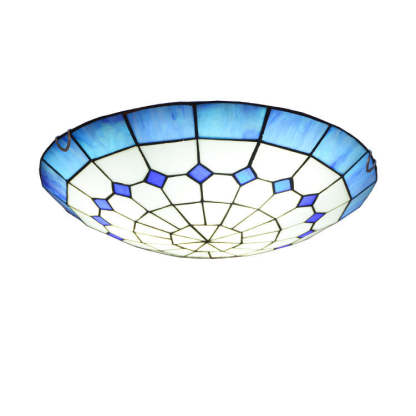 Traditional Tiffany Mediterranean Stained Dome — C / 220V-240V For UK/AU