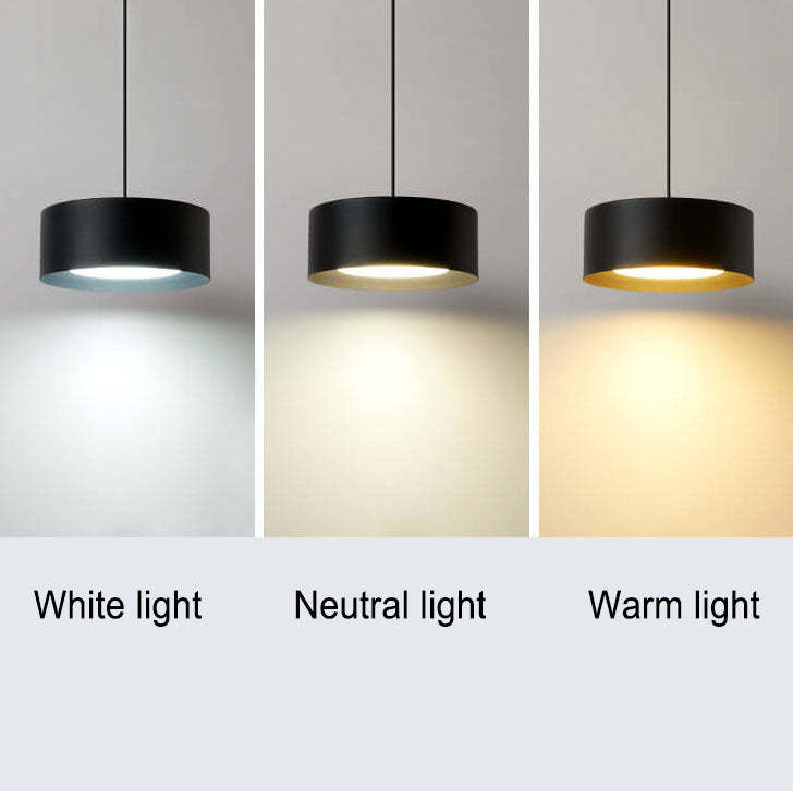 Minimalist Round Iron LED Pendant Light