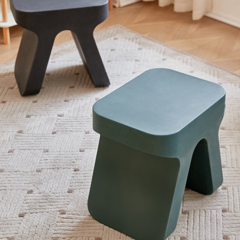 Minimalist Rectangular Plastic Stool