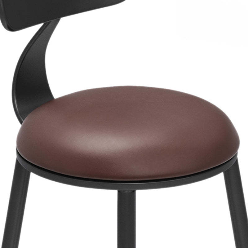 Vintage Wood Iron Round Bar Stool