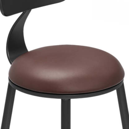 Vintage Wood Iron Round Bar Stool