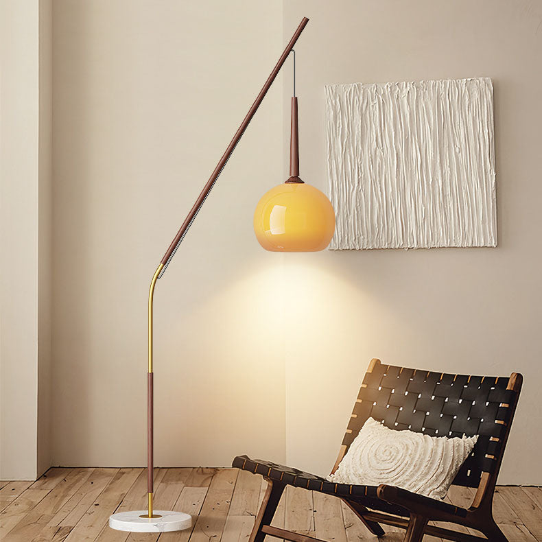 Vintage Orb Iron Glass Floor Lamp