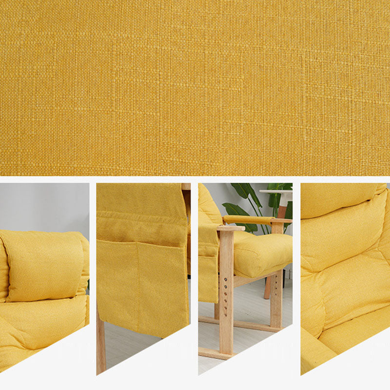 Nordic Fabric Wood Accent Chair