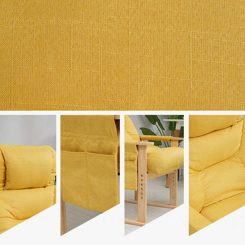 Nordic Fabric Wood Accent Chair