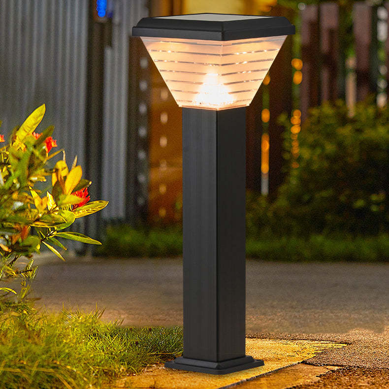 Minimalist Square Cylinder Solar LED Outdoor Light