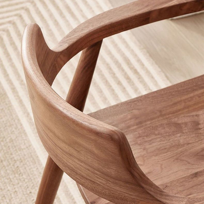 Nordic Ash Wood Curved Dining Chair
