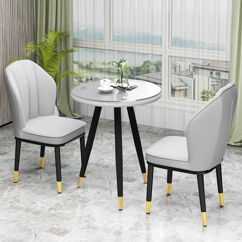 Modern PU Leather Wing-Back Dining Chair
