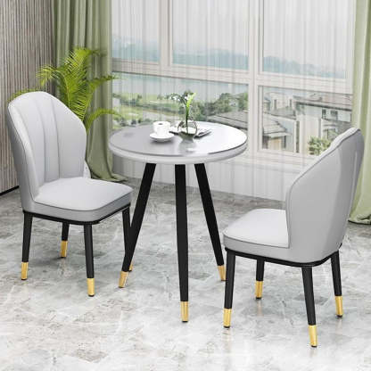 Modern PU Leather Wing-Back Dining Chair