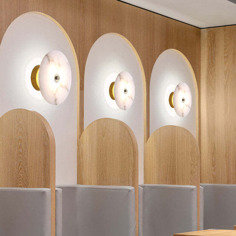 Modern Luxury Marble Iron LED Sconce