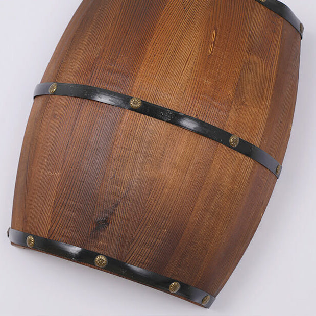 Industrial Vintage Half Barrel Wood Sconce