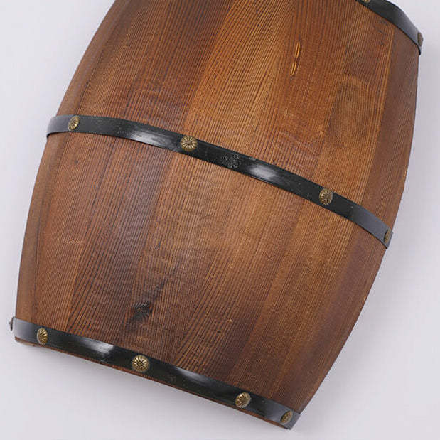 Industrial Vintage Half Barrel Wood Sconce