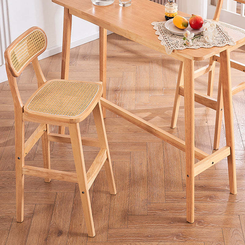 Minimalist PU Leather Open-Back Counter Stool
