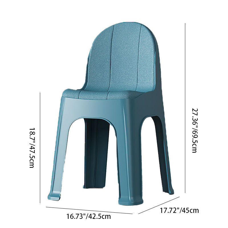 Minimalist Half Round Plastic Chair — Red