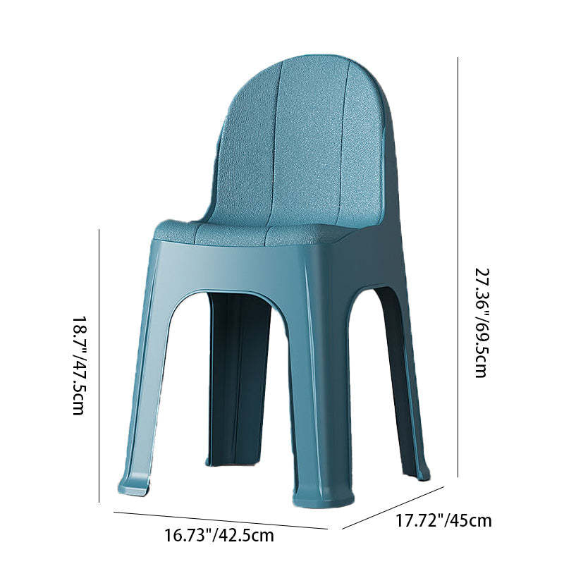 Minimalist Half Round Plastic Chair — Red