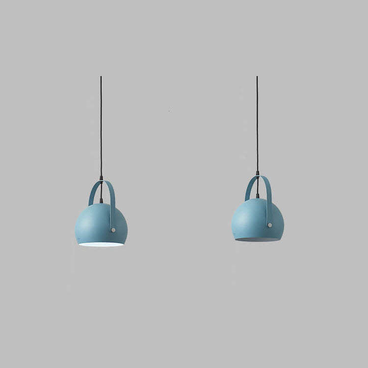 Nordic Macaron Aluminum Semicircle Pendant Light