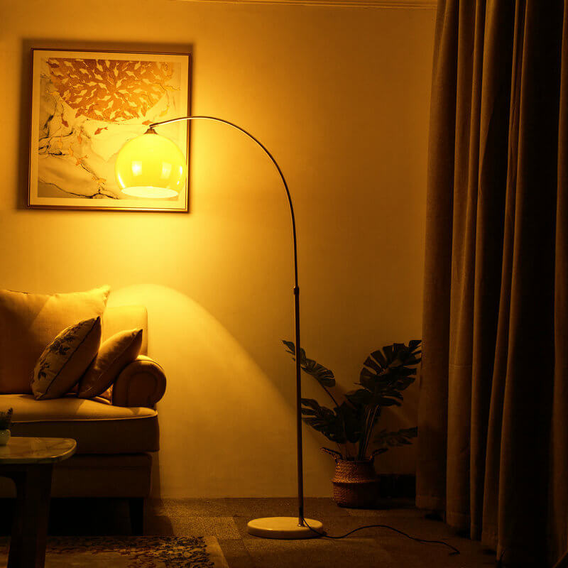 Modern Globe Acrylic Fishing Rod Floor Lamp