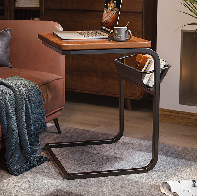 Minimalist C-Shape Steel End Table