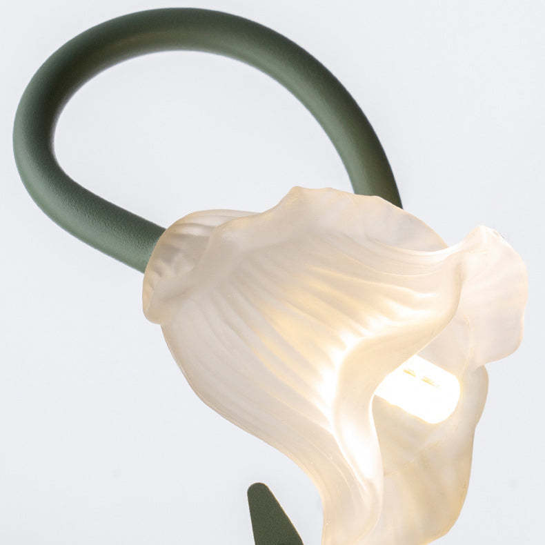 Contemporary Floral Iron Glass Sconce