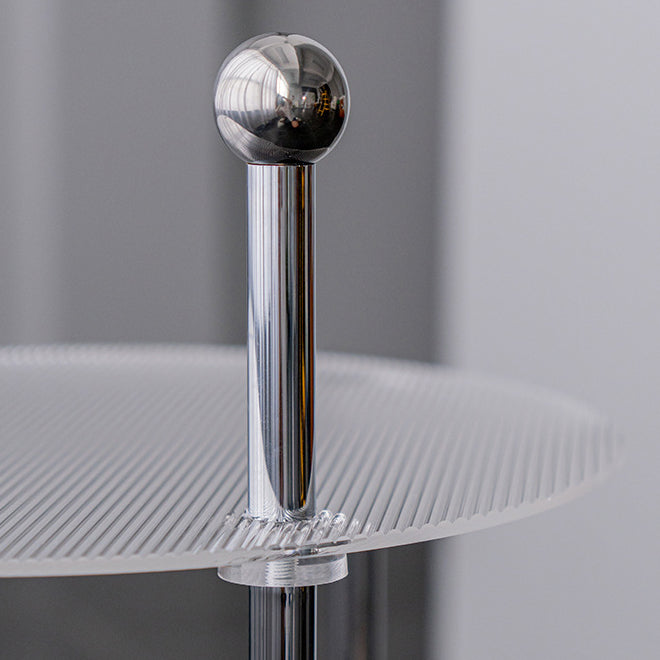 Nordic Cloud Acrylic Rolling Side Table 2-Tier