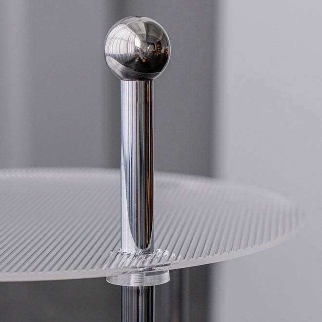 Nordic Cloud Acrylic Rolling Side Table 2-Tier