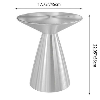 Contemporary Brushed Steel Coffee Table — Silver