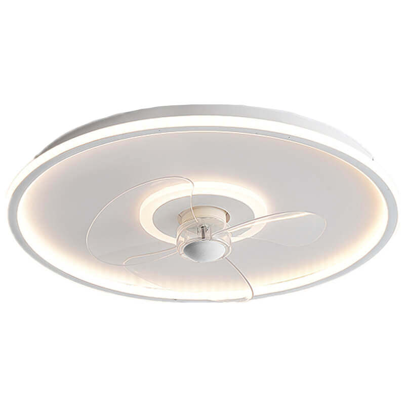 Modern Acrylic Round Minimalist LED Flush Mount Fan Light