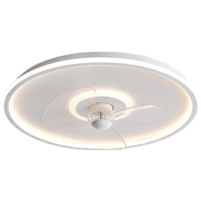 Modern Acrylic Round Minimalist LED Flush Mount Fan Light