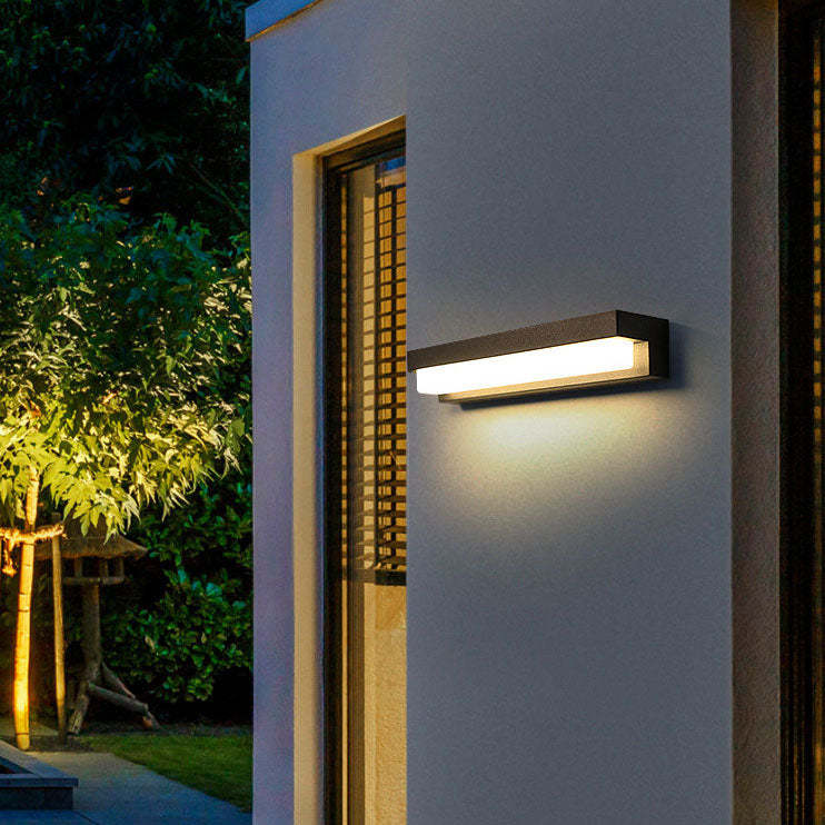 Solar Rectangular Sensor LED Outdoor Wall Sconce