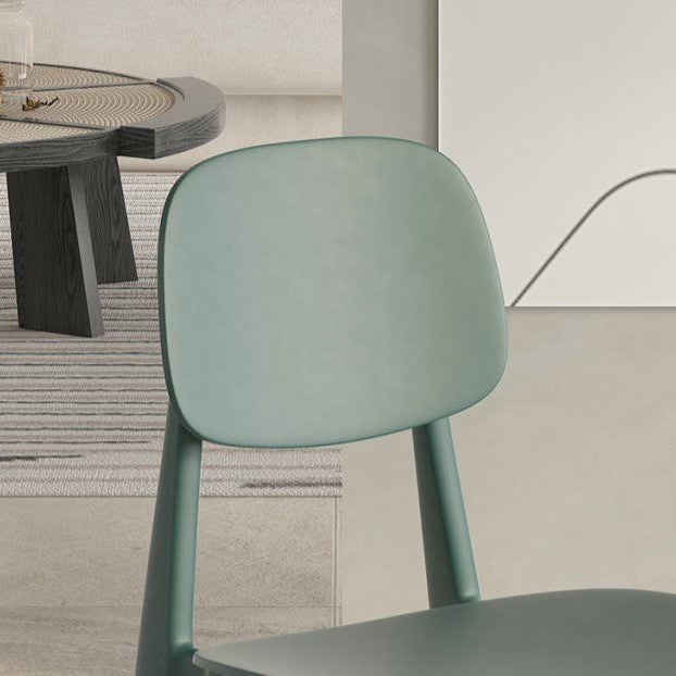 Scandinavian Macaron Plastic Dining Chair — Red