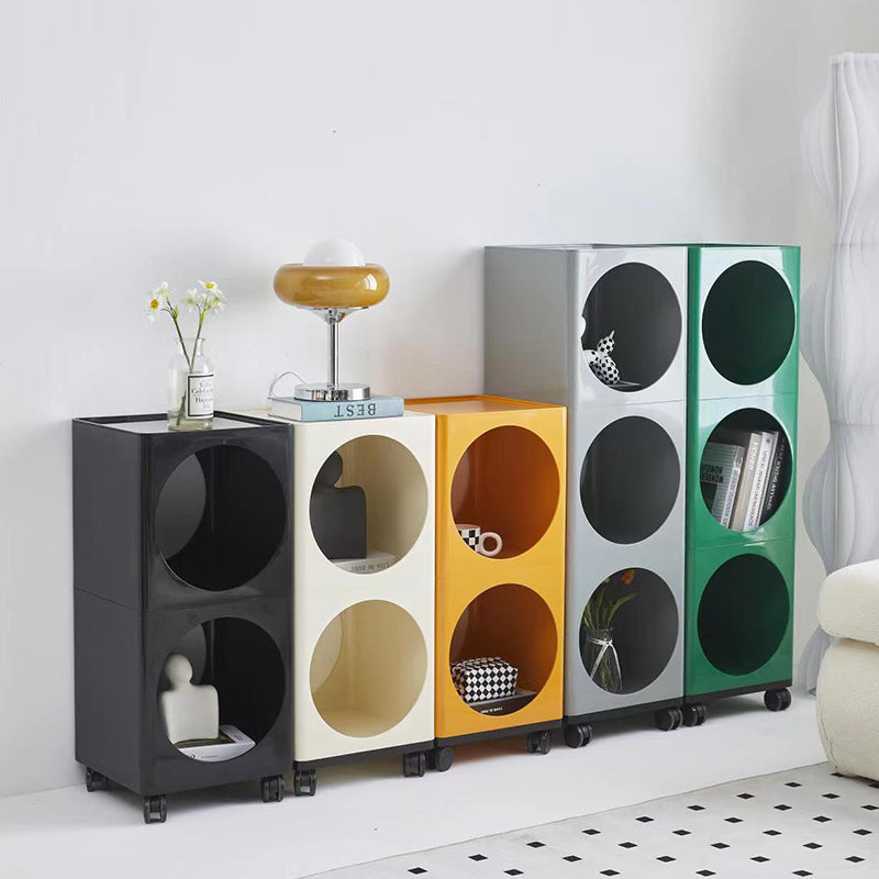 Modern Cubic Round Movable End Table — 1 / Beige