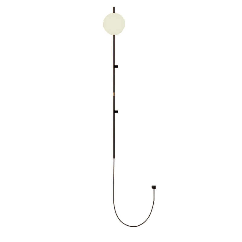 Minimalist Long Pole Glass Globe Sconce