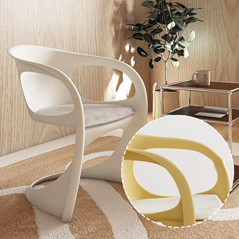 Scandinavian Curved Plastic Armchair