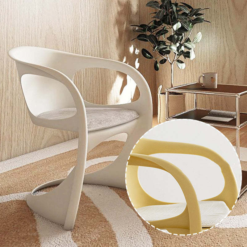 Scandinavian Curved Plastic Armchair