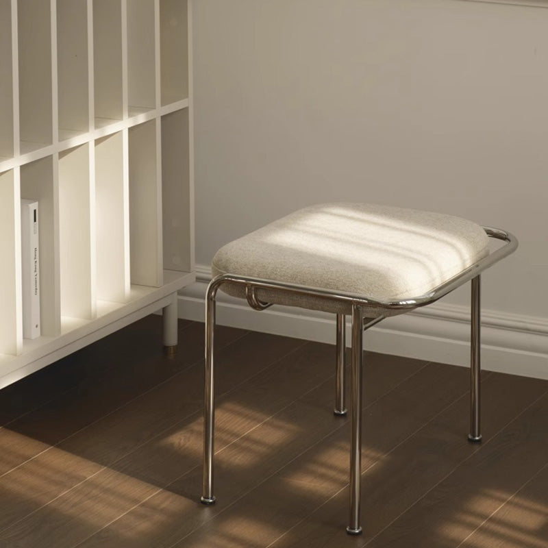 Scandinavian Backless Upholstered Vanity Stool