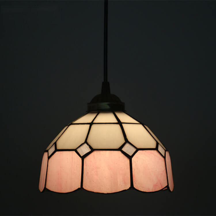 Tiffany European Stained Glass Dome Pendant Light