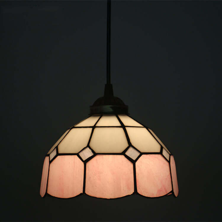 Tiffany European Stained Glass Dome Pendant Light