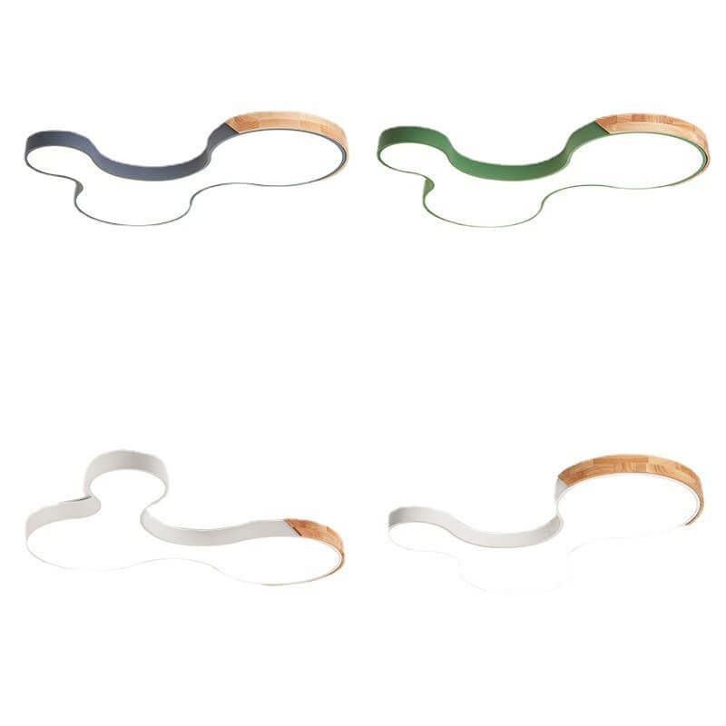 Nordic Macaron Block Clouds LED Flush Mount Light